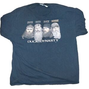 Gildan Heavy Cotton Duck Dynasty Tshirt Black Short Sleeve 2XL 100% Cotton